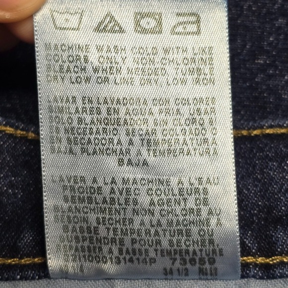 Wrangler Jeans Mens 36x34 (Fits 34x34) Premium Flex Straight Dark Cowboy Biker - Picture 7 of 12